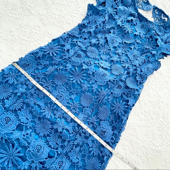 Small Lulu’s Blue Backless Lace Dress - Picture 11 of 16
